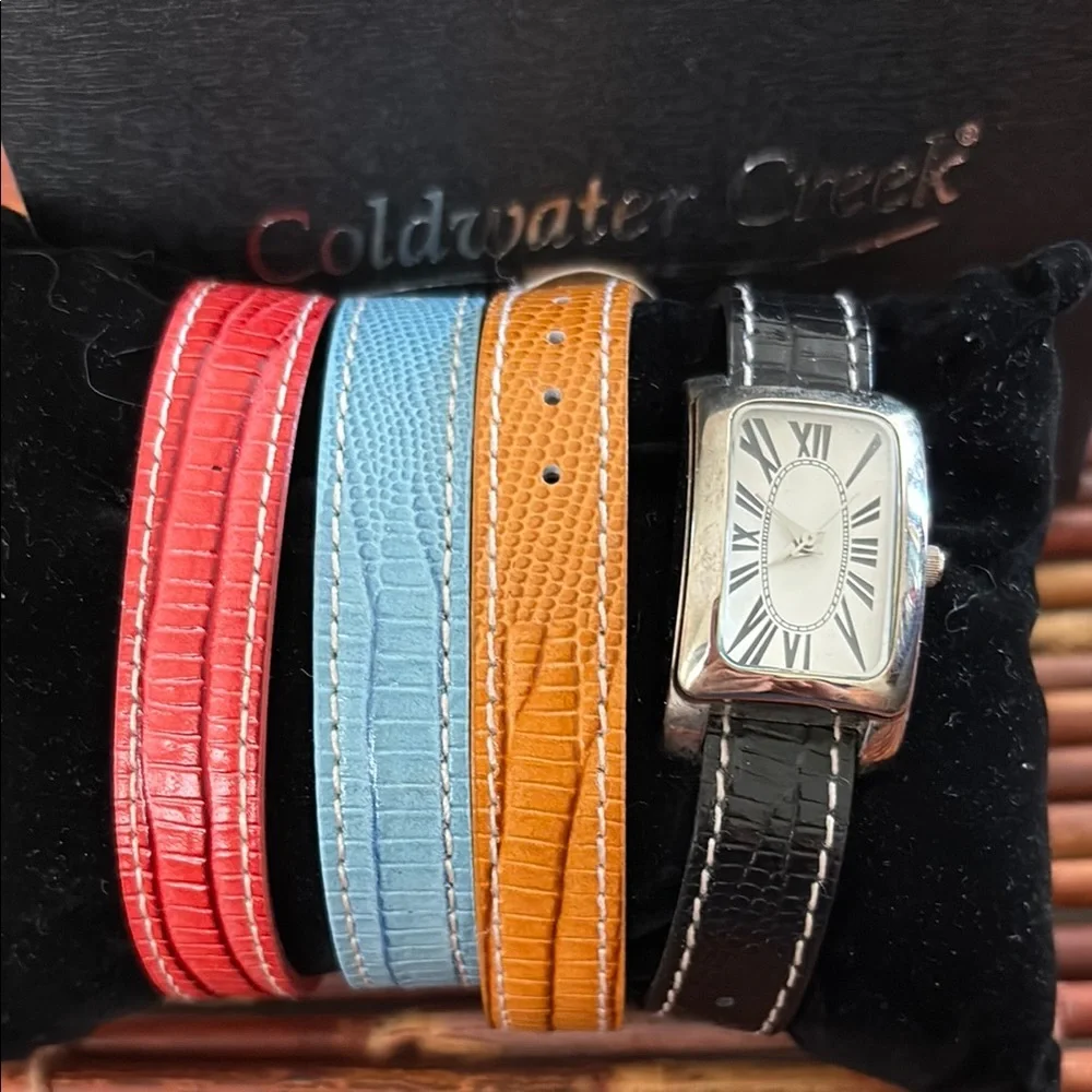 Coldwater Creek Colorful Watch Set In Box